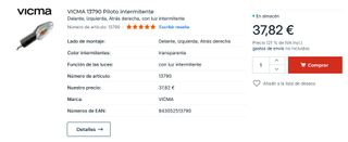 Intermitente delatero/trasero Honda CBF CBR NUEVO!