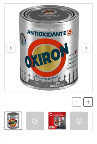 Lote de 4 botes esmalte Oxiron plata 750 ml