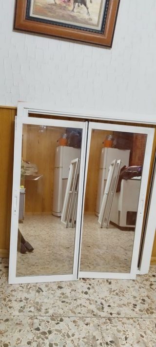 Ventanas aluminio blancas - 2 ud. 90x115 100x120