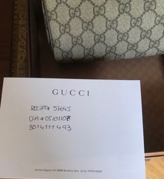 Neceser Gucci - Beige/Marrón