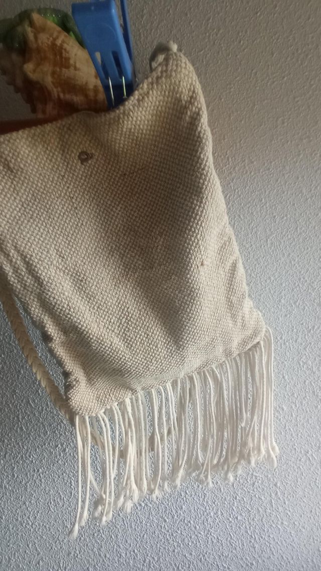 Bolso bandolera macramé beige