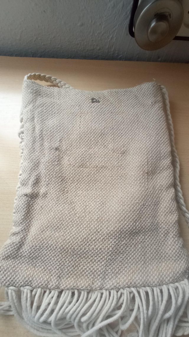 Bolso bandolera macramé beige