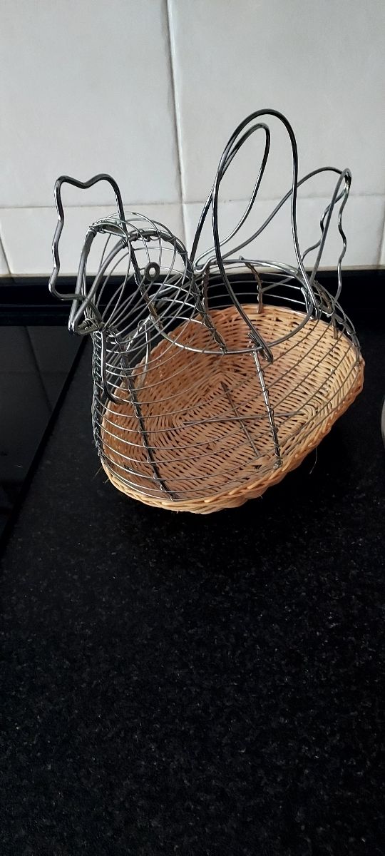 Cesta Gallina Huevos - Vintage