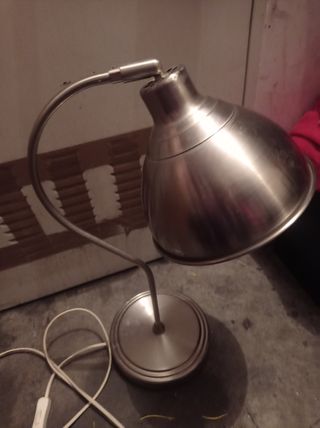 Lámpara flexo metalica plata