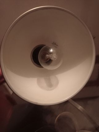 Lámpara flexo metalica plata