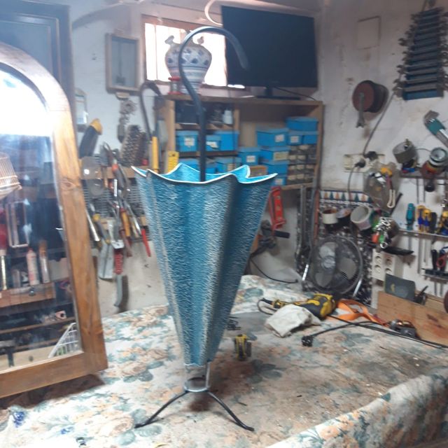 Paragüero azul vintage