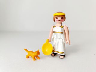 Aldeana Figura con gato Belén Playmobil