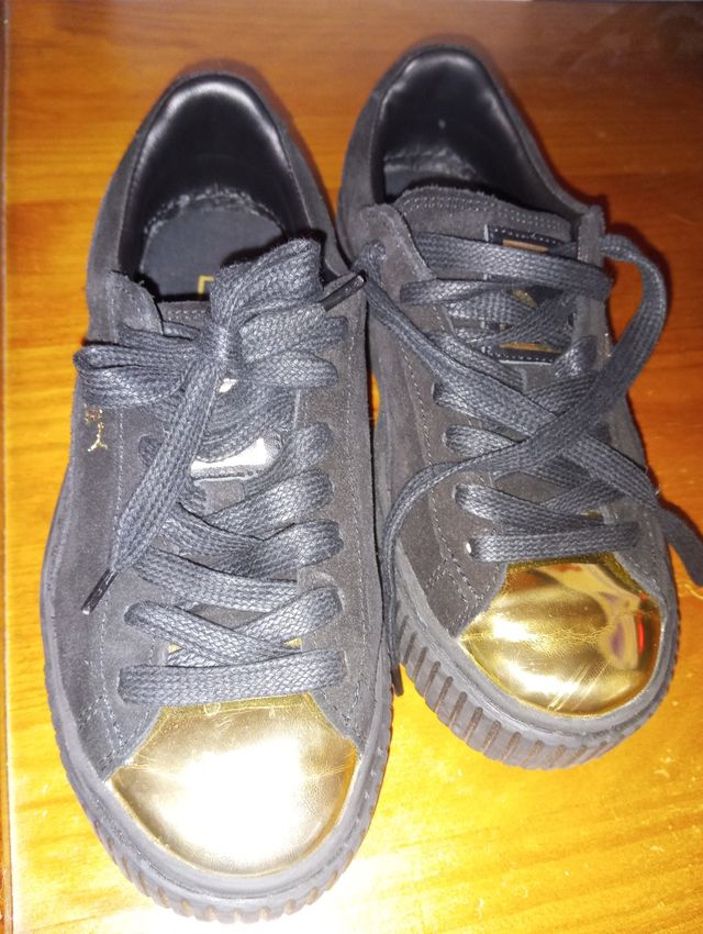 Tenis Puma negros mujer, talla 36