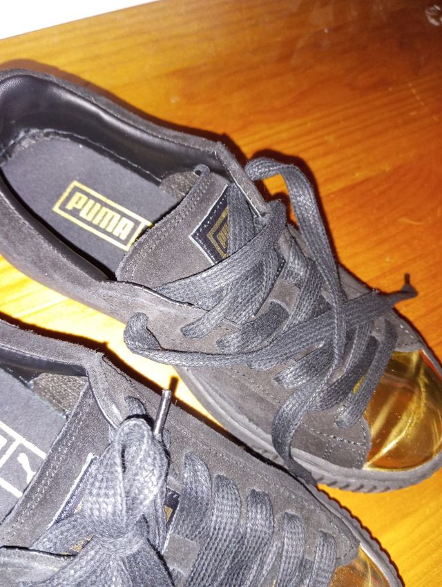 Tenis Puma negros mujer, talla 36