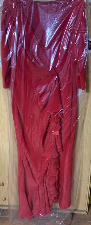 Vestido madrina boda rojo