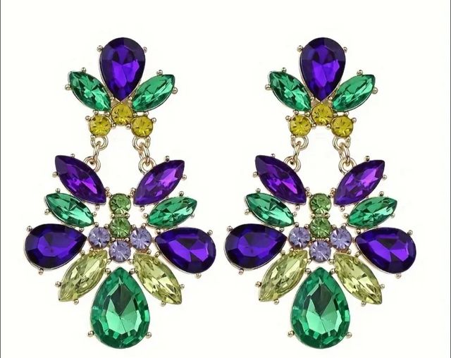 Pendientes largos multicolor