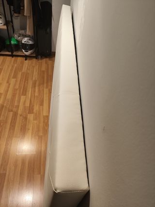 Cabecero blanco piel sintética 160cm 