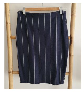 (TALLA M) FALDA ZARA AZUL MARINO Y GRIS