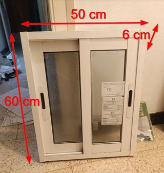 Ventana corredera aluminio 50x60x6cm