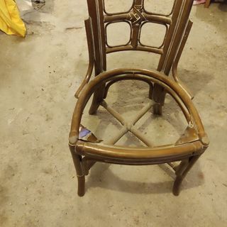 Silla mimbre restaurar - vintage