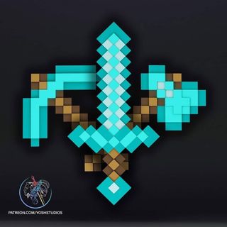 Armas Minecraft Espada Hacha Pico Cosplay Pintado
