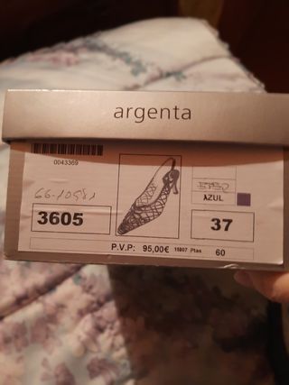 Zapatos Argenta azul marino talla 37