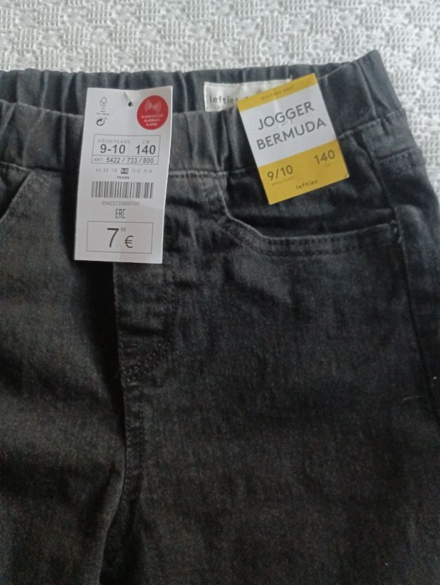 Bermudas niño Lefties - Negro - 9-10 años