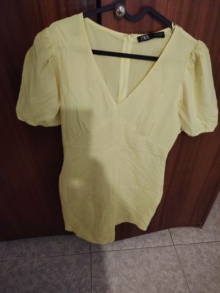 Vestido Zara amarillo