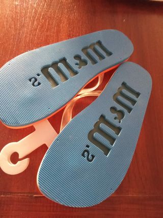 Chanclas M&M's - Azul y Naranja