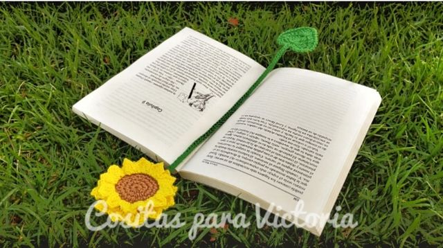 Marcapaginas Girasol a crochet... Consulta lote ❤️