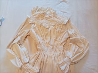 Vestido novia vintage beige