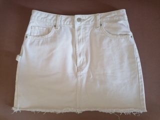 Minifalda vaquera blanca