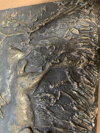 Placa bronce inglesa relieve de Jill C Sanders