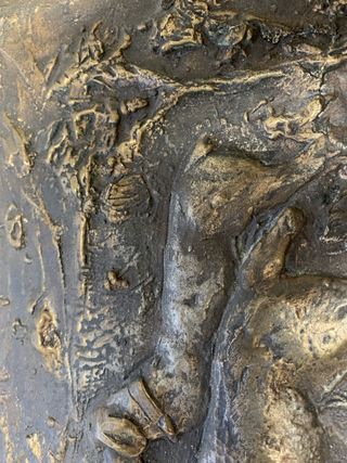 Placa bronce inglesa relieve de Jill C Sanders