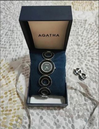 Reloj "Agatha Paris"- Negro y Plata