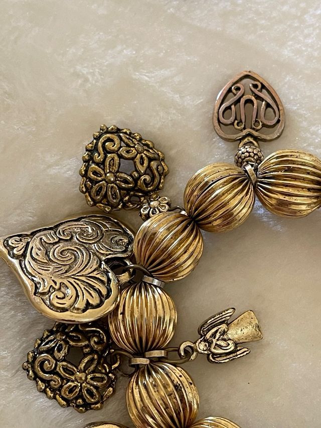 Bracciale vintage bronzo dorato- Charm