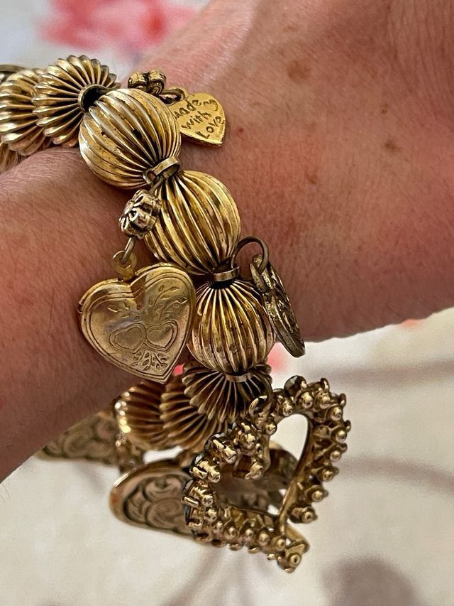 Bracciale vintage bronzo dorato- Charm