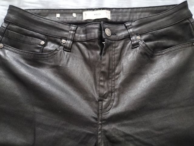 Pantalones Mango Negro - Talla L