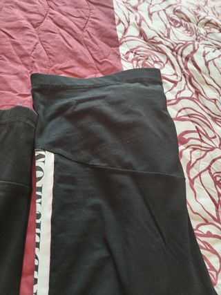 3 Leggings premaman - neri e grigi