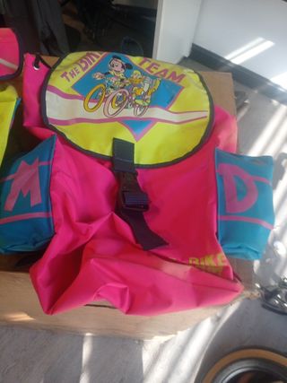 Lote Mochilas bici vintage Goofy infant+riñonera