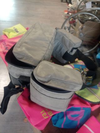 Lote Mochilas bici vintage Goofy infant+riñonera