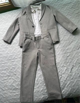 Traje niño zara - Gris - 3 piezas
