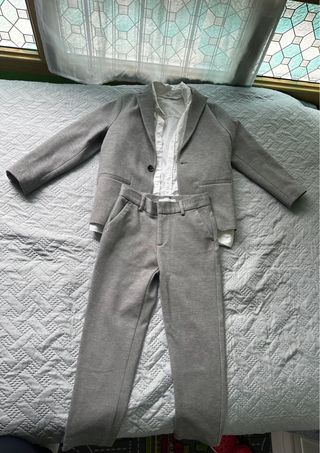 Traje niño zara - Gris - 3 piezas