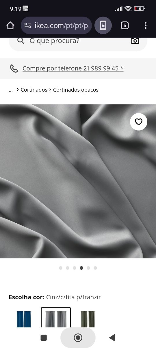 Cortinas Ikea Cinza - Blackpout