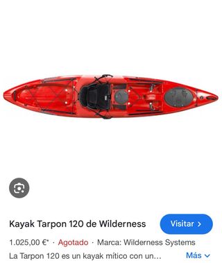 Kayak pesca Tarpon 120 + sonda Garmin Striker 4