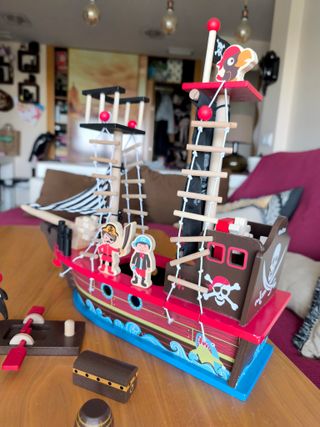 Barco Pirata Madera Juguettos