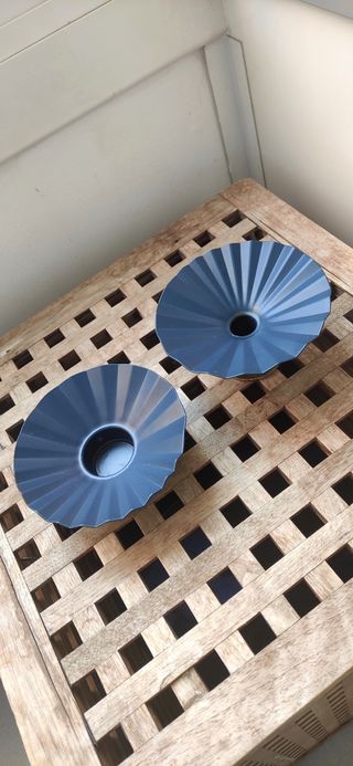 Portavelas KARSIMATISK Ikea - Metal azul y dorado