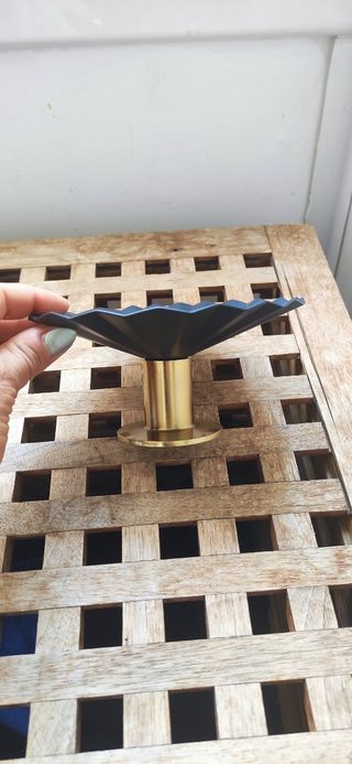 Portavelas KARSIMATISK Ikea - Metal azul y dorado