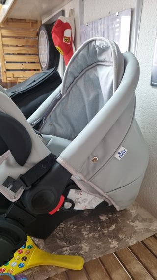Carrito bebé 3x1 gris