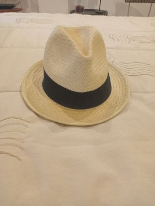 Sombrero Panamá beige y negro