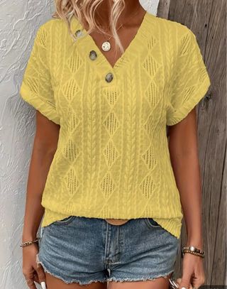 Blusa Amarilla Shein Talla S