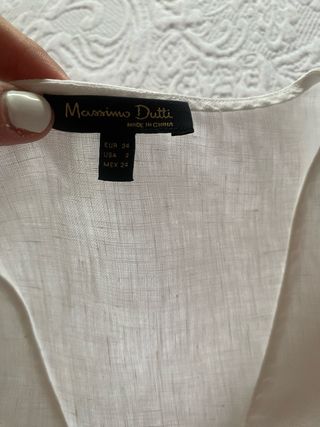 Blusa blanca Massimo Dutti -