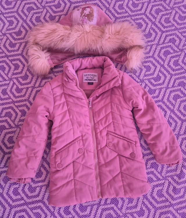 Abrigo rosa niña invierno
