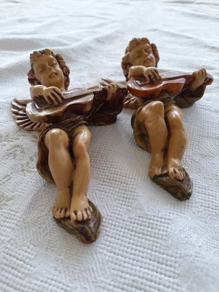 2 Anjos Vintage de Cerâmica