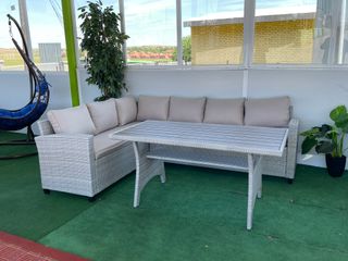 Conjunto jardín ratán gris - mesa Nuevo